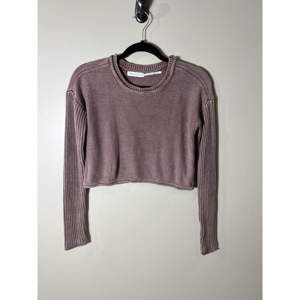 Urban Outfitters Knit Cropped Sweater XS Burgundy